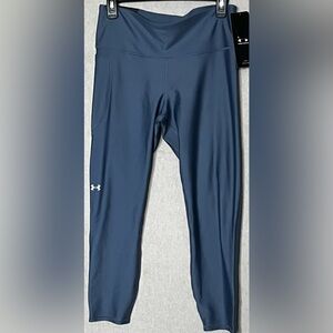 NWT Under Armour Women’s Blue Compression HeatGear High Rise Ankle Crop Leggings